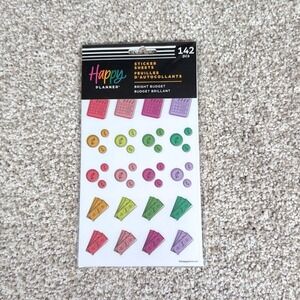 Happy Planner Bright Budget Sticker Sheets 142 Pieces New